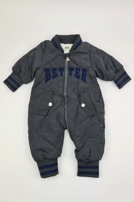 6-9m - Quilted Pramsuit (Mother's Babybear)