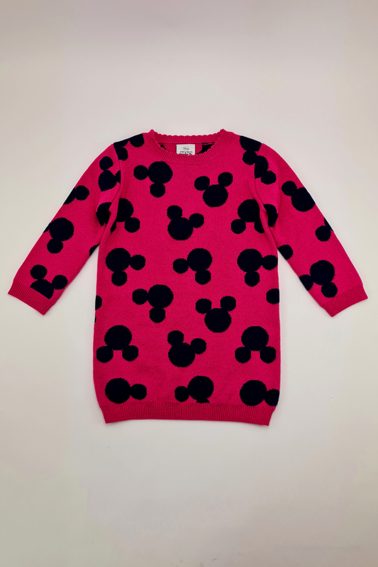 18-24 mois - Robe pull Mickey Mouse rose (Disney)
